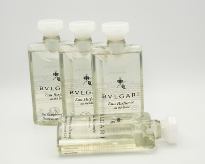 BVLGARI au thé Blanc (White Tea) Shampoo & Shower Gel-2.5 Fl oz / 75mL Pack Of 8