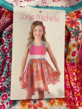 JONA MICHELLE GIRLS SLEEVELESS SUMMER FLORAL BOTTOM DRESS MULTI COLOR 10 NWT