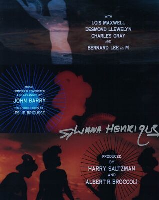 SYLVANA HENRIQUES - in Titelsequenz von You Only Live Twice handsigniert