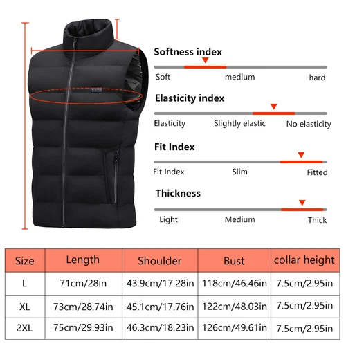Beheizter Mantel 21 Heizzonen mit 10000mAh Akku Elektroheizung Kapuzenjacke - Bild 30 von 46