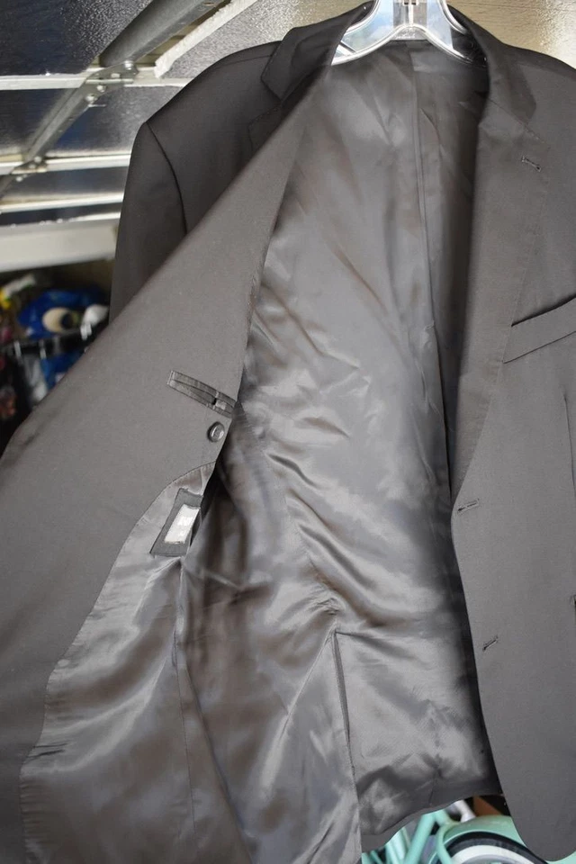 Vintage Men's Zanetti Elements Black Tuxedo Jacket Wool 40S - Изображение 3 из 4