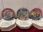 RARE Franklin Mint SIMPSONS  24K Gold Ltd EDITION LOT of 3 Collector Plates — photo 1