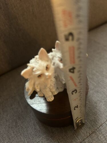 Vtg. The Paradies Collection” White ceramic Kitty Cat Italian Timber Trinket Box - Picture 7 of 16