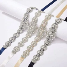 Pearl Rhinestone Wedding Belt Crystal Bridal Sash for Wedding Gown Dress
