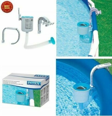 Swimming Pool Wall Mount Surface Skimmer Above Ground Debris Cleaner Basket
