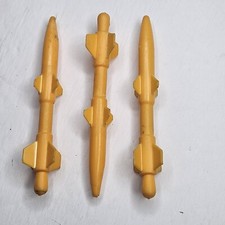 1990 Vtg Gi Joe General Large Missiles Lot of 3 Yellow Vehicle Part Piece