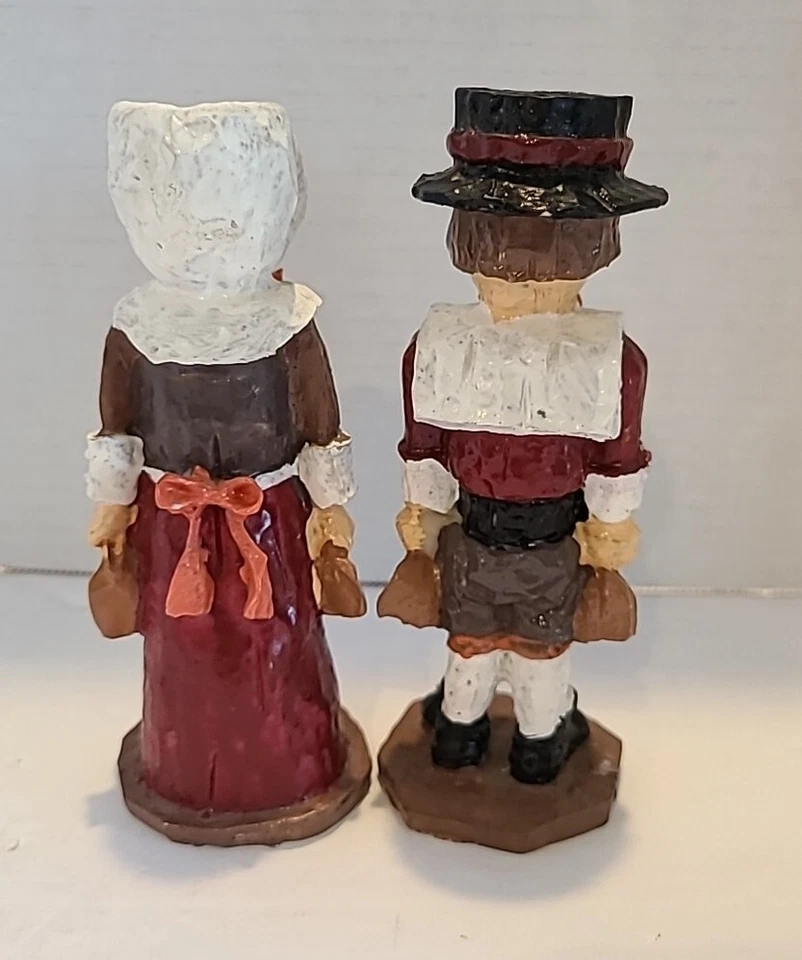 Candelabro de Acción de Gracias Hermitage Pottery 1997 2 peregrinos Foto 4 de 4