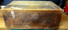 Antique Vintage Wooden Box Rustic Primitive Lidded Crate~ HG Condensed Milk Ads.