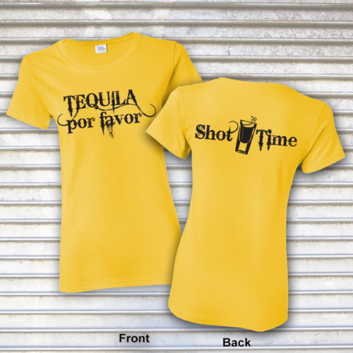 Tequila Por Favor Shot Time Ladies Short Sleeve T-Shirt TEQ1L - Picture 1 of 10