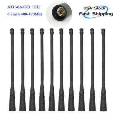 10x ATU-6D UHF 6.2 inch Antenna Compatible with  VX231 VX160 VX180 VX228 Radio