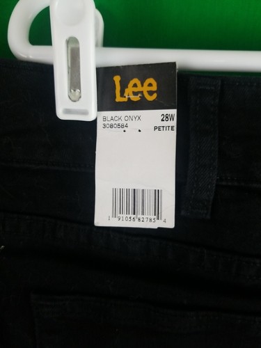 Lee Black Onyx Jeans Womens Size 28 Petite Straight Leg - Picture 8 of 8