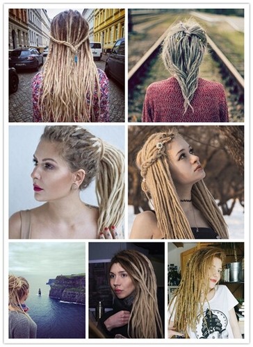 20" Handmade Dreadlocks Synthetic SE Dreads Pre-looped Braiding Hair Extensions - Picture 14 of 43