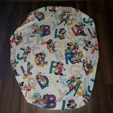 Disney Vintage Dundee Mickey Mouse ABC Fitted Crib Sheet Toddler Bed USA