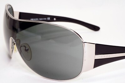 Prada Sunglasses 2006 Vintage Silver Black Shield PR52HS SPR 52H
