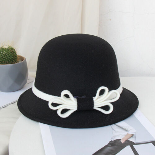Fascinator Hat Bowler Hat Bucket Wool Crushable Vintage Flower Cloche Round Hats - Picture 88 of 93