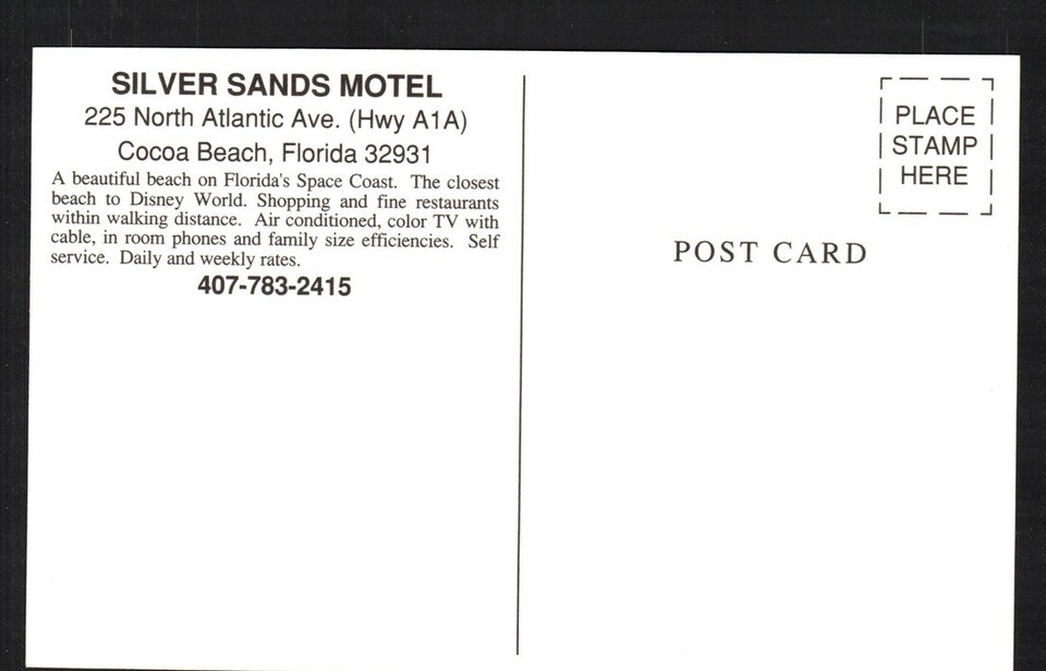 Postcard Scarce Cocoa Beach FL Silver Sands Motel Multiview Unposted eBay