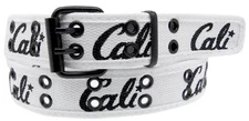Cali California Republic Double Row Grommet Belt 2 Hole Canvas Web Stud 