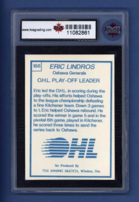 oh!X   1989  8冊 1989-90 7th INNING SKETCH OHL #188 ERIC LINDROS (xrc) KSA 9 MINT
