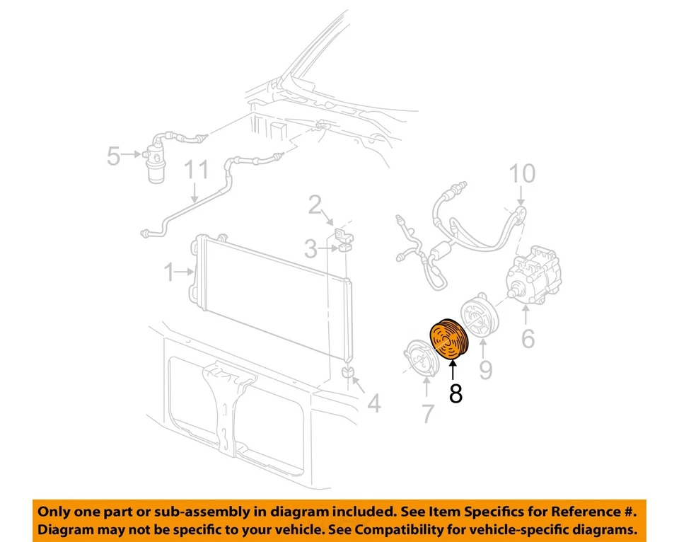 Compresor de aire acondicionado usado se adapta a: Ford Escort 2000 integral grado A Foto 3 de 4