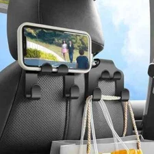 3x Multifunctional Car Seat Back Headrest Hooks Hanger Holder Hook for Bag Purse
