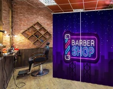 3D Starry Sky A4049 Barber Shop Photo Curtain Window Blockout Fabric Amy 2023