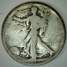 1919 S US Half Dollar Silver Walking Liberty Very Good Fifty Cents 50c VG Coin