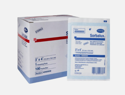 Hartmann Sorbalux Sterile Non-Adherent Dressing Rectangle 3 x 4'' 100 per Box