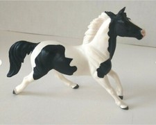 Safari Ltd Horse Small mini Figurine Model Black White WS Mustang Mare Pinto VTG