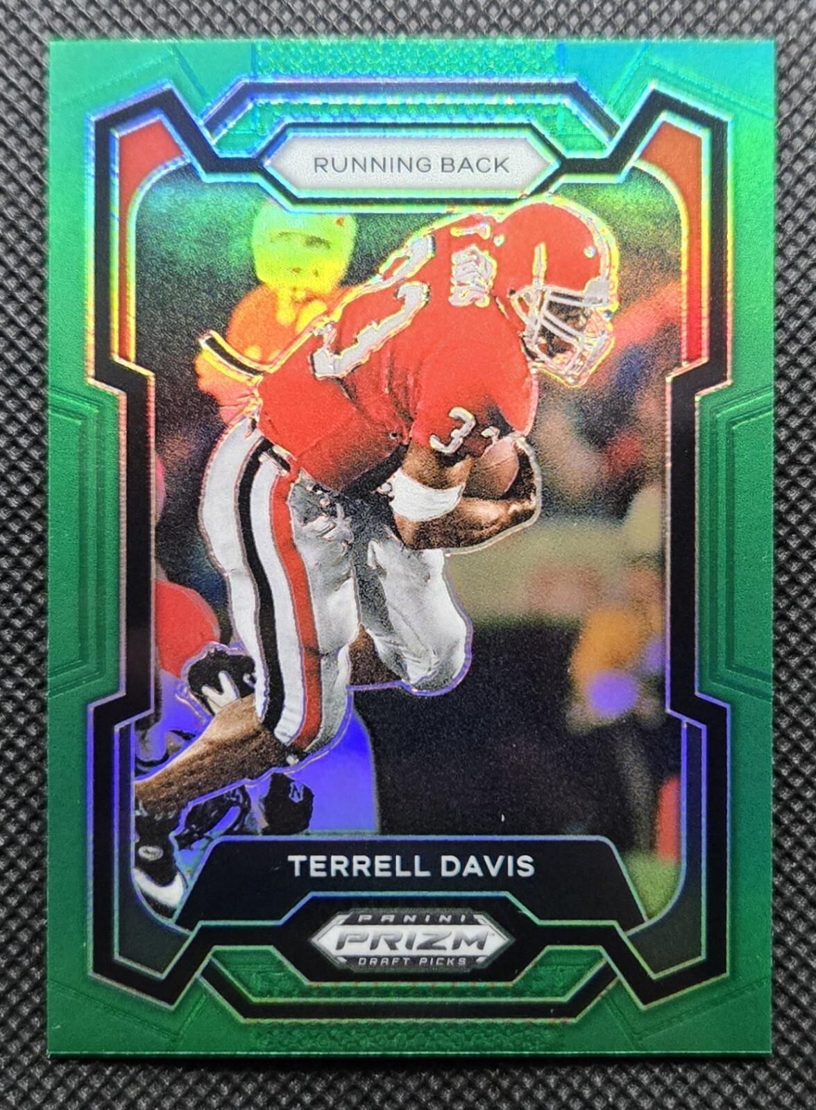 2024 Panini Prizm Draft Picks Terrell Davis Green Prizm #39 GEORGIA/BRONCOS