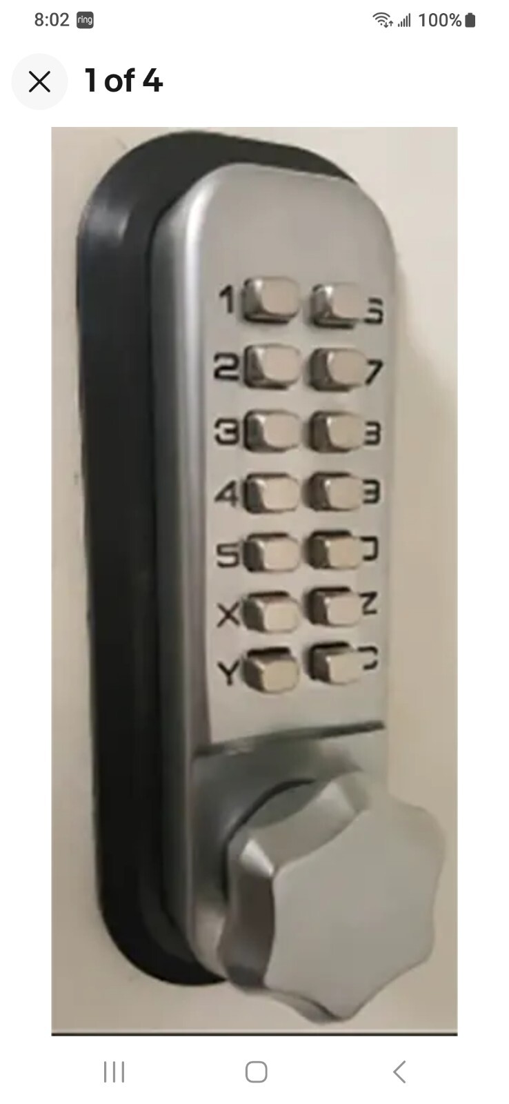 Keyless Digital Code Entry Door Lock with Mechanical Keypad Deadbolt Knob