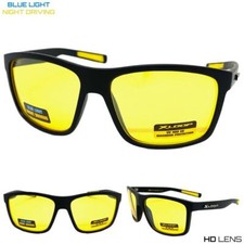 Wrap Around High Definition Blue Light Night Driving HD Yellow Lens SUN GLASSES
