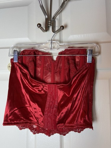 Ashley Stewart Red Lace Bustier Corset Bra Size 40D NWT - Picture 4 of 7