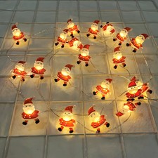 Santa Claus Snowman LED Light String Christmas Decoration for Home Xmas
