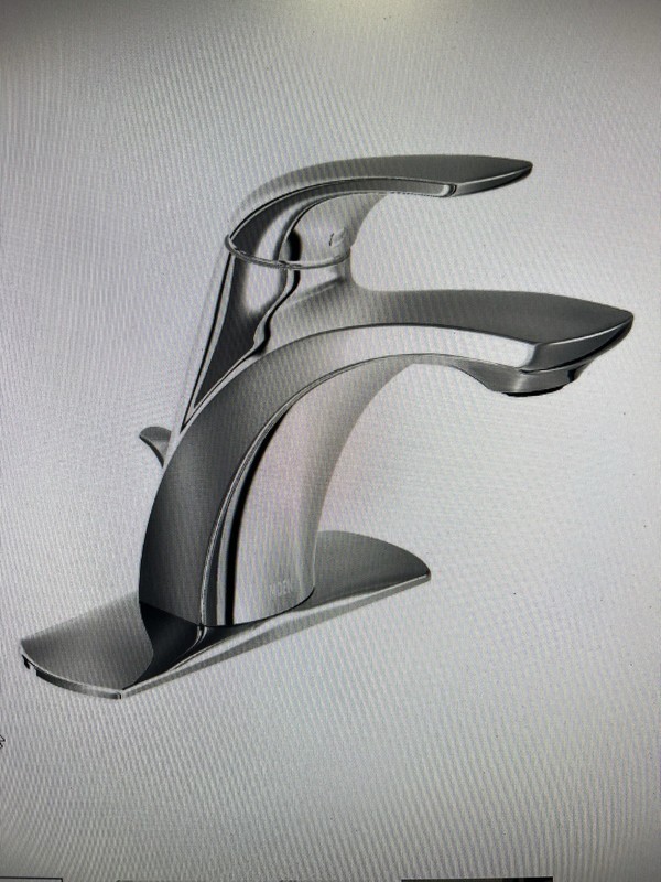 Moen L84533SRN Zarina Single-Handle Bathroom Faucet Spot Resist Brushed Nickel