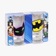 DC Batman And Batgirl Glasses 2 Pack 27cl Official DC Glassware