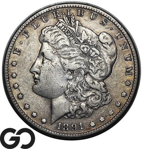 1891-S Morgan Silver Dollar Coin, Choice VF++/XF
