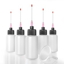 5 Pcs Plastic Squeeze Bottles 1 OZ , Precision Gun Oil Bottle, LDPE Oil Appl...
