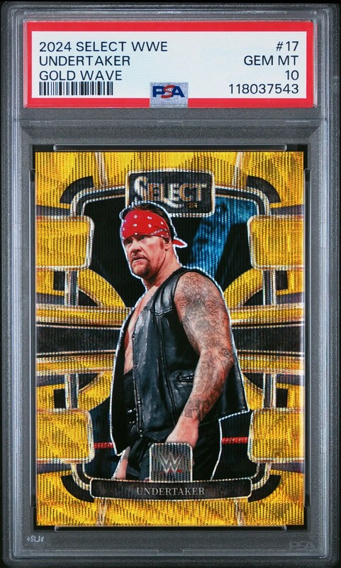 2024 Panini Select WWE Undertaker Gold Wave #17 PSA 10