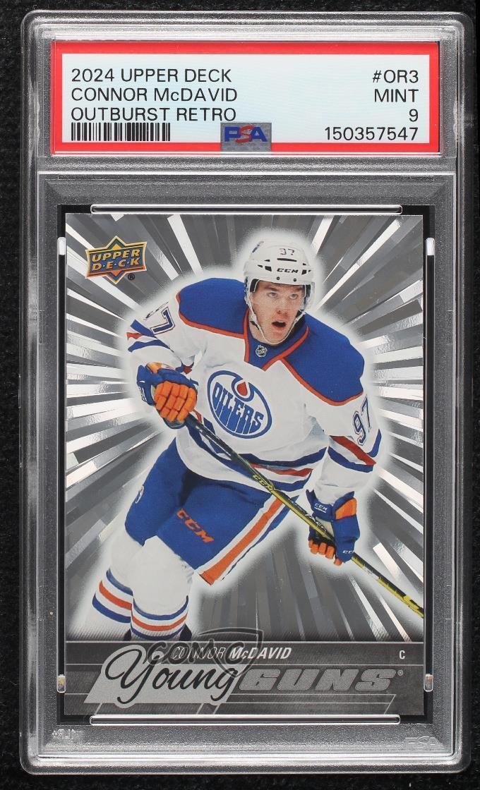 2024-25 Upper Deck Series 1 Outburst Retro Young Guns Connor McDavid #OR-3 0u96