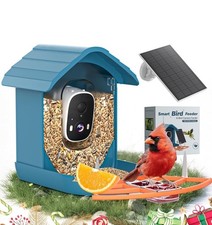 Smart Bird Feeder with Camera Solar Powered,AI Identify Species,2K HD Video Auto