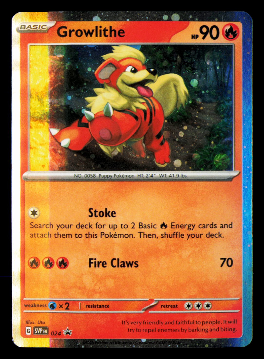 Growlithe Holo Promo SV: Scarlet & Violet Promo Cards 024 NM