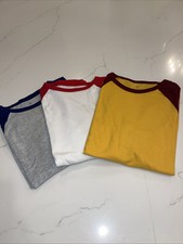 GAP Kids Boys Long Sleeve Jersey Style T Shirts XXL  Lot Of 3 EUC
