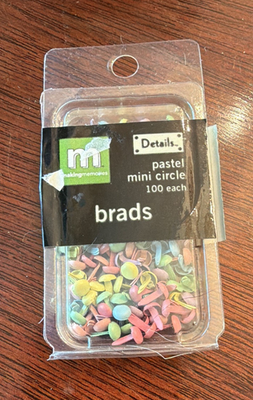 #ad Making Memories Pastel Mini Circle Brads 100ct Metal Multicolor MPN 23540 $4.78