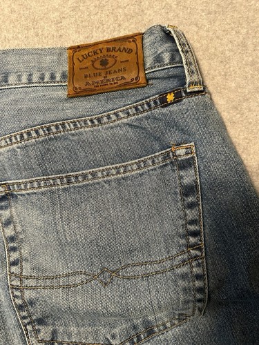 Pantalones de mezclilla rectos relajados Lucky Brand 181 para hombre 36x30 azul - Imagen 5 de 9