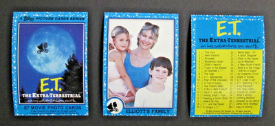 Topps 1982 Lot of 70 ET The Extra-Terrestrial Trading Cards Plus 3 ET Stickers