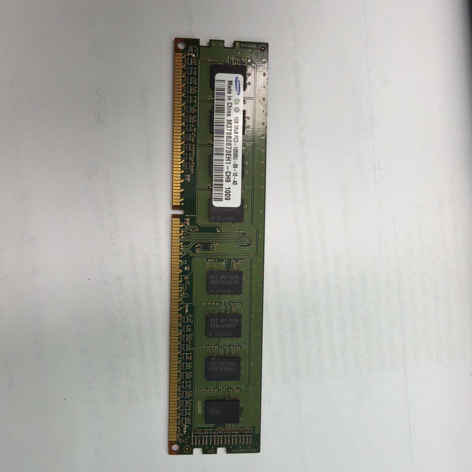SAMSUNG RAM DDR3 1GB - M378B2873EH1-CH9 - PC3-10600E 1Rx8
