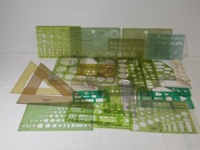 Lot Of 29 Vintage Drafting Templates Stencil Stradler, Rapidesign More