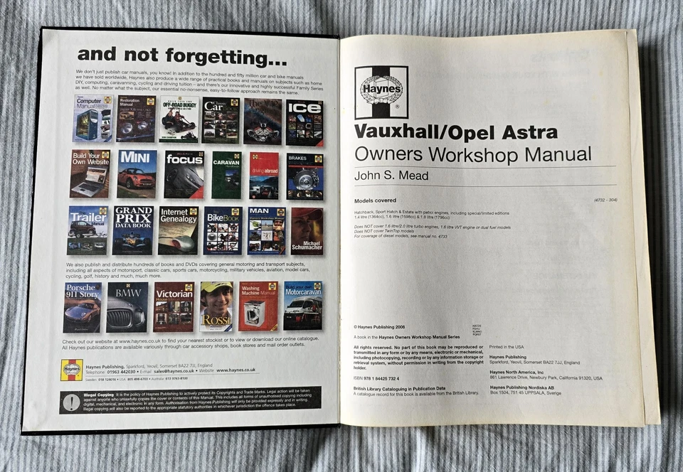 Vauxhall/Opel Astra Petrol (May 04 - 08) Haynes Repair Manual (Paperback) - Image 3 of 3