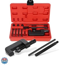 Chain Breaker Tool Kit with Storage Case - 13 Piece Rivet and Roller Chain Li...