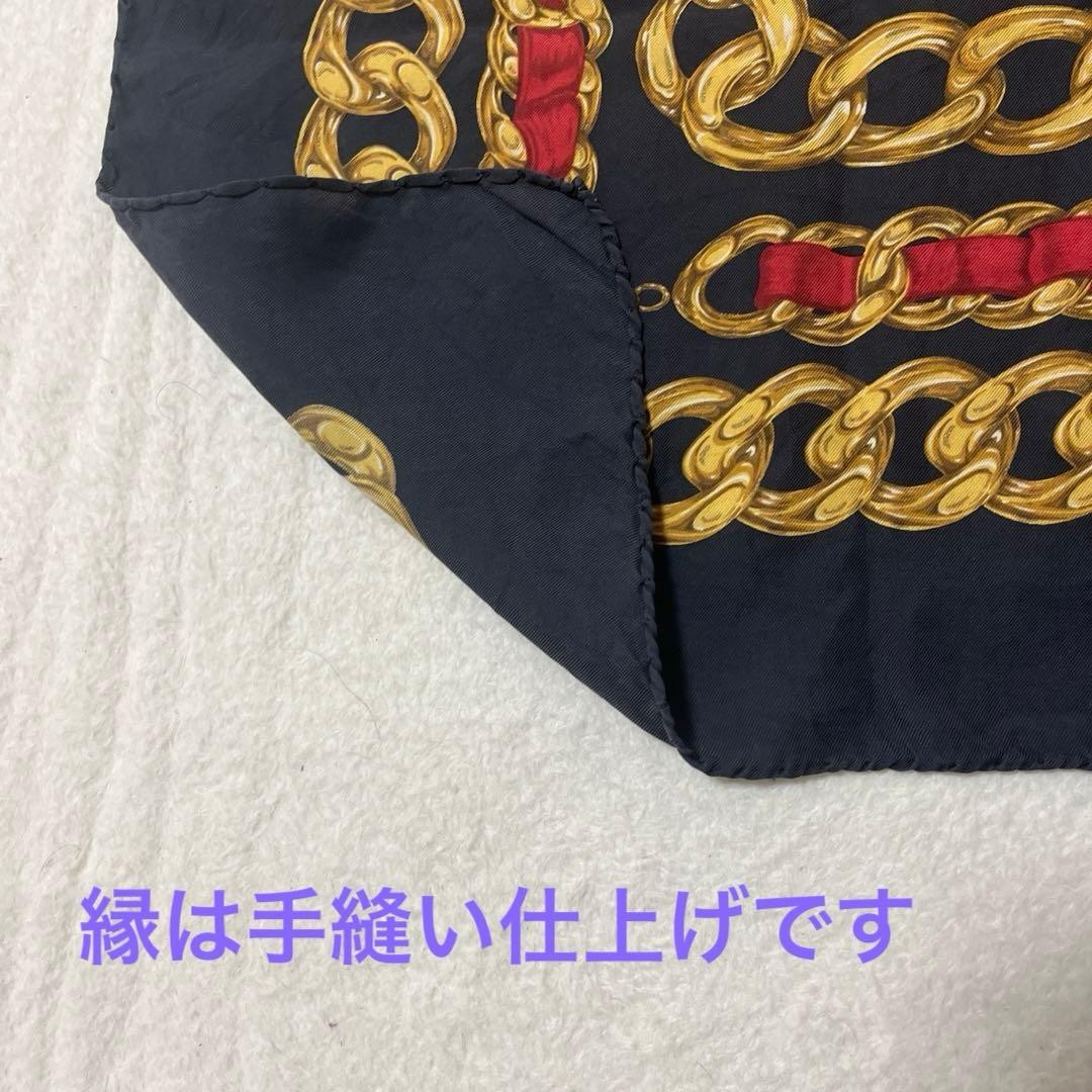 Coco mark Cc Accessory Gold Chain Pattern Scarf B… - image 8